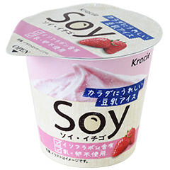 【冷凍】豆乳アイス Soy ＜ソイ＞ イチゴ 105ml × 6個