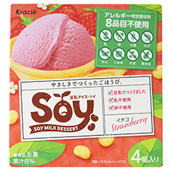 【冷凍】豆乳アイス・ソイ マルチ イチゴ 60ml×4個入